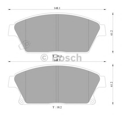 BOSCH 0 986 AB3 131 Brake Pad Set, disc brake